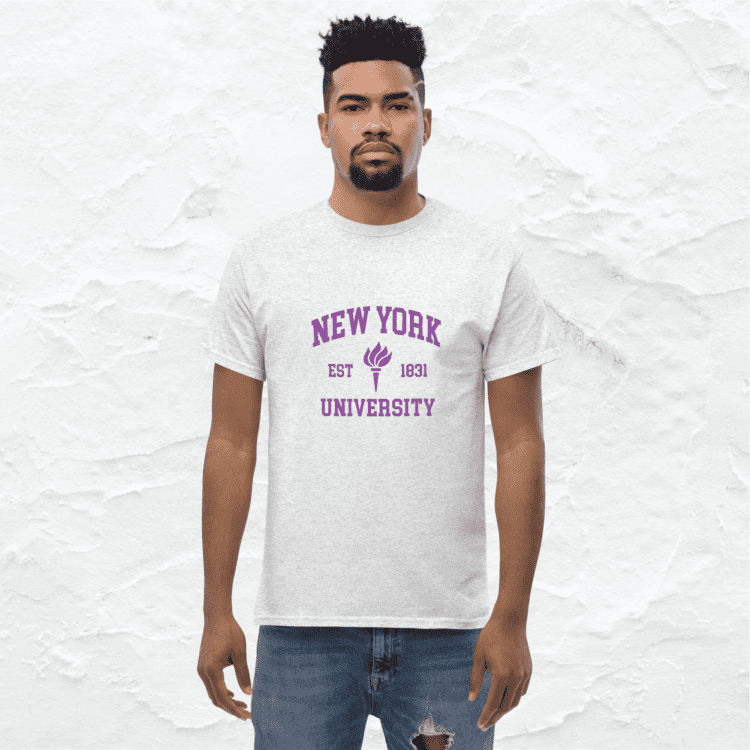 new york university logo t shirt