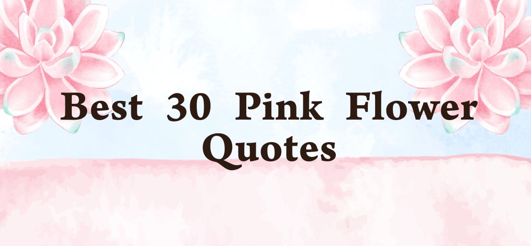 Best 30 Pink Flower Quotes