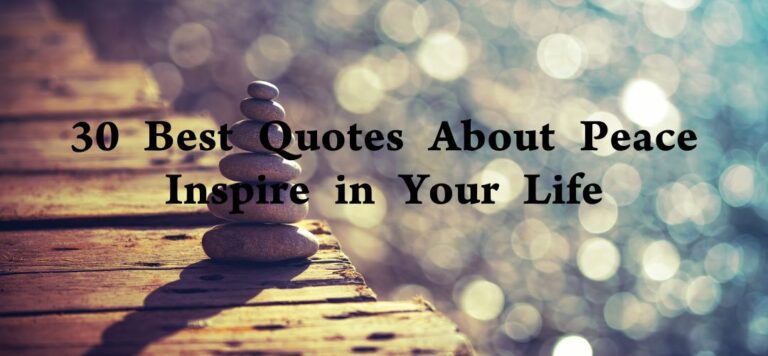 30 Best Quotes About Peace Inspire  in Your Life