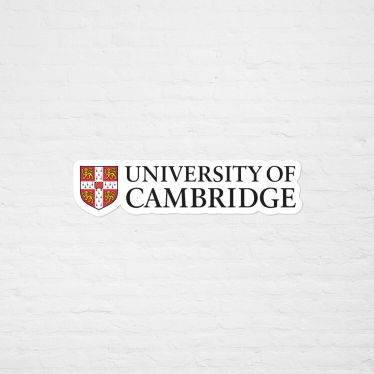 best university of cambridge logo sticker