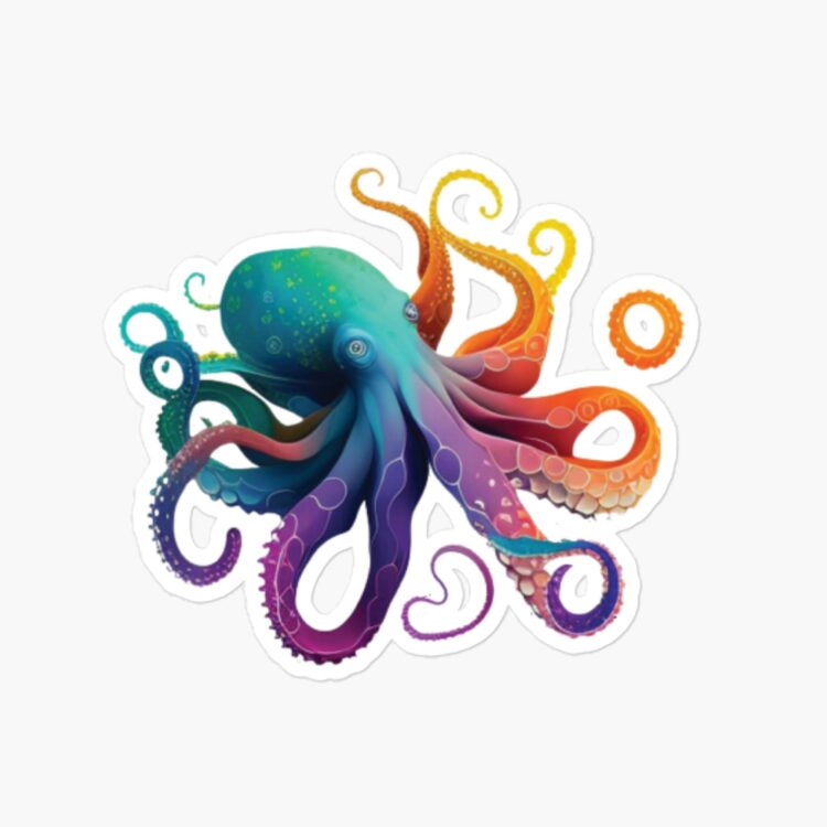 vinyl octopus sticker