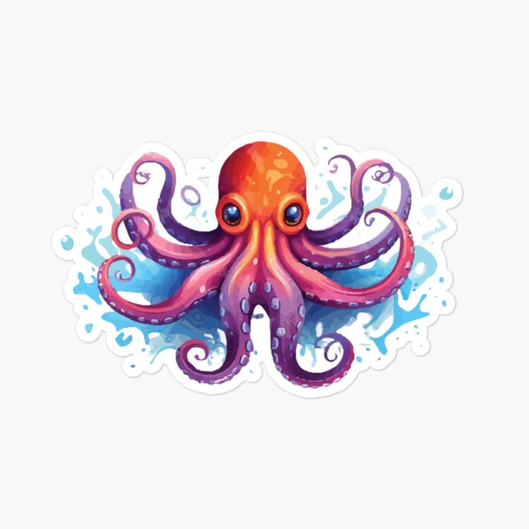 octopus vinyl sticker