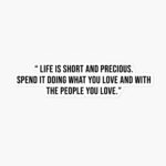 Best Motivational Quote Sticker - "Life Is Short and Precious"